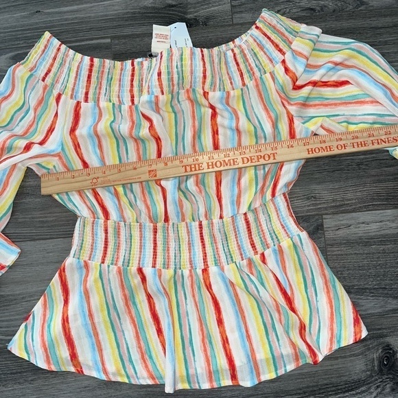 off shoulder coquette feminine flirty boho girlhood core blouse top Medium - Picture 7 of 7